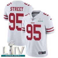 Nike San Francisco 49ers #95 Kentavius Street White Super Bowl LIV 2020 Youth Stitched NFL Vapor Untouchable Limited Jersey