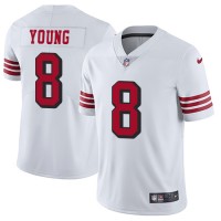 Nike San Francisco 49ers #8 Steve Young White Rush Youth Stitched NFL Vapor Untouchable Limited Jersey