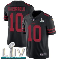Nike San Francisco 49ers #10 Jimmy Garoppolo Black Super Bowl LIV 2020 Alternate Youth Stitched NFL Vapor Untouchable Limited Jersey