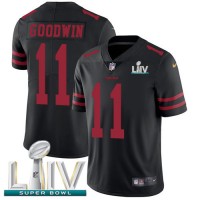 Nike San Francisco 49ers #11 Marquise Goodwin Black Super Bowl LIV 2020 Alternate Youth Stitched NFL Vapor Untouchable Limited Jersey