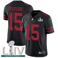 Nike San Francisco 49ers #15 Trent Taylor Black Super Bowl LIV 2020 Alternate Youth Stitched NFL Vapor Untouchable Limited Jersey