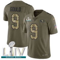 Nike San Francisco 49ers #9 Robbie Gould Olive/Camo Super Bowl LIV 2020 Youth Stitched NFL Limited 2017 Salute To Service Jersey