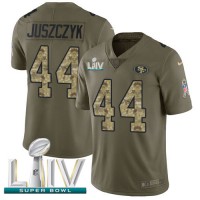 Nike San Francisco 49ers #44 Kyle Juszczyk Olive/Camo Super Bowl LIV 2020 Youth Stitched NFL Limited 2017 Salute To Service Jersey