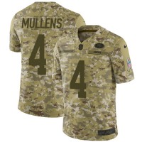 Nike San Francisco 49ers #4 Nick Mullens Camo Youth Stitched NFL Limited 2018 Salute to Service Jersey