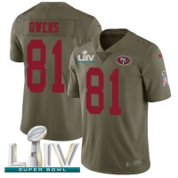 Nike San Francisco 49ers #81 Jordan Matthews Olive Super Bowl LIV 2020 Youth Stitched NFL Limited 2017 Salute To Service Jersey