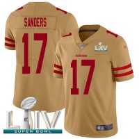 Nike San Francisco 49ers #17 Emmanuel Sanders Gold Super Bowl LIV 2020 Youth Stitched NFL Limited Inverted Legend Jersey