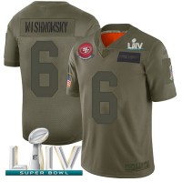 Nike San Francisco 49ers #6 Mitch Wishnowsky Camo Super Bowl LIV 2020 Youth Stitched NFL Limited 2019 Salute To Service Jersey