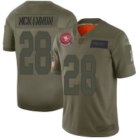 Nike San Francisco 49ers #28 Jerick McKinnon Camo Youth Stitched NFL Limited 2019 Salute to Service Jersey