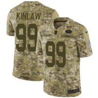 Nike San Francisco 49ers #99 Javon Kinlaw Camo Youth Stitched NFL Limited 2018 Salute To Service Jersey