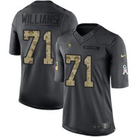 San Francisco San Francisco 49ers #71 Trent Williams Black Youth Stitched NFL Limited 2016 Salute to Service Jersey