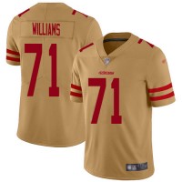 San Francisco San Francisco 49ers #71 Trent Williams Gold Youth Stitched NFL Limited Inverted Legend Jersey