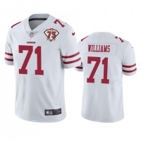 Nike San Francisco 49ers #71 Trent Williams White Youth 75th Anniversary Stitched NFL Vapor Untouchable Limited Jersey