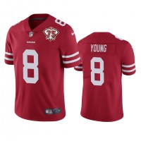 Nike San Francisco 49ers #8 Steve Young Red Youth 75th Anniversary Stitched NFL Vapor Untouchable Limited Jersey