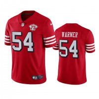 Nike San Francisco 49ers #54 Fred Warner Red Rush Youth 75th Anniversary Stitched NFL Vapor Untouchable Limited Jersey