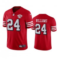Nike San Francisco 49ers #24 K'Waun Williams Red Rush Youth 75th Anniversary Stitched NFL Vapor Untouchable Limited Jersey