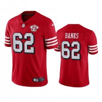 Nike San Francisco 49ers #62 Aaron Banks Red Rush Youth 75th Anniversary Stitched NFL Vapor Untouchable Limited Jersey