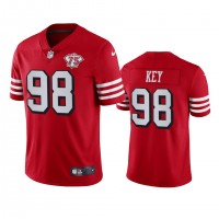 Nike San Francisco 49ers #98 Arden Key Red Rush Youth 75th Anniversary Stitched NFL Vapor Untouchable Limited Jersey