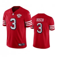 Nike San Francisco 49ers #3 Josh Rosen Red Rush Youth 75th Anniversary Stitched NFL Vapor Untouchable Limited Jersey