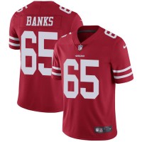 Nike San Francisco 49ers #65 Aaron Banks Red Team Color Youth Stitched NFL Vapor Untouchable Limited Jersey