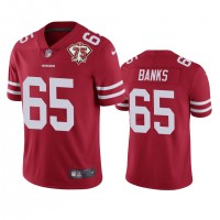Nike San Francisco 49ers #65 Aaron Banks Red Youth 75th Anniversary Stitched NFL Vapor Untouchable Limited Jersey