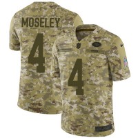 Nike San Francisco 49ers #4 Emmanuel Moseley Camo Youth Stitched NFL Limited 2018 Salute To Service Jersey