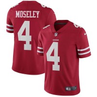 Nike San Francisco 49ers #4 Emmanuel Moseley Red Team Color Youth Stitched NFL Vapor Untouchable Limited Jersey