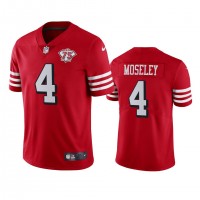 Nike San Francisco 49ers #4 Emmanuel Moseley Red Rush Youth 75th Anniversary Stitched NFL Vapor Untouchable Limited Jersey