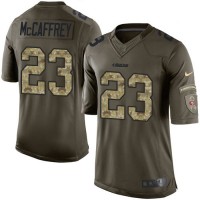 Nike San Francisco 49ers #23 Christian McCaffrey Green Youth Stitched NFL Limited 2015 Salute To Service Jersey