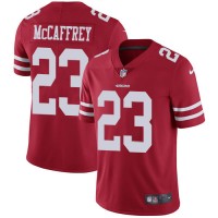 Nike San Francisco 49ers #23 Christian McCaffrey Red Team Color Youth Stitched NFL Vapor Untouchable Limited Jersey