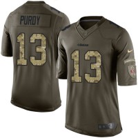 Nike San Francisco 49ers #13 Brock Purdy Green Youth Stitched NFL Limited 2015 Salute To Service Jersey