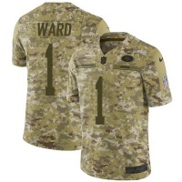 Nike San Francisco 49ers #1 Jimmie Ward Camo Youth Stitched NFL Limited 2018 Salute To Service Jersey