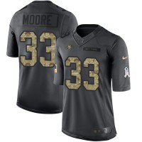 Nike San Francisco 49ers #33 Tarvarius Moore Black Youth Stitched NFL Limited 2016 Salute to Service Jersey