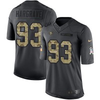 Nike San Francisco 49ers #93 Javon Hargrave Black Youth Stitched NFL Limited 2016 Salute to Service Jersey
