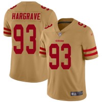 Nike San Francisco 49ers #93 Javon Hargrave Black Gold Youth Stitched NFL Limited Inverted Legend Jersey