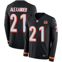 Nike Cincinnati Bengals #21 Mackensie Alexander Black Team Color Youth Stitched NFL Limited Therma Long Sleeve Jersey