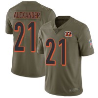 Nike Cincinnati Bengals #21 Mackensie Alexander Olive Youth Stitched NFL Limited 2017 Salute To Service Jersey