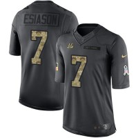 Nike Cincinnati Bengals #7 Boomer Esiason Black Youth Stitched NFL Limited 2016 Salute to Service Jersey