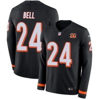Nike Cincinnati Bengals #24 Vonn Bell Black Team Color Youth Stitched NFL Limited Therma Long Sleeve Jersey
