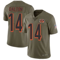 Nike Cincinnati Bengals #14 Andy Dalton Olive Youth Stitched NFL Limited 2017 Salute to Service Jersey
