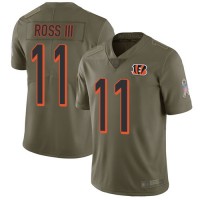 Nike Cincinnati Bengals #11 John Ross III Olive Youth Stitched NFL Limited 2017 Salute to Service Jersey