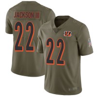 Nike Cincinnati Bengals #22 William Jackson III Olive Youth Stitched NFL Limited 2017 Salute to Service Jersey