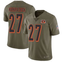 Nike Cincinnati Bengals #27 Dre Kirkpatrick Olive Youth Stitched NFL Limited 2017 Salute to Service Jersey