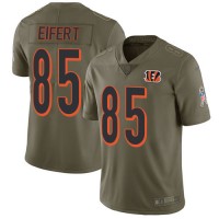 Nike Cincinnati Bengals #85 Tyler Eifert Olive Youth Stitched NFL Limited 2017 Salute to Service Jersey