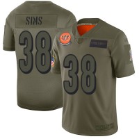 Nike Cincinnati Bengals #38 LeShaun Sims Camo Youth Stitched NFL Limited 2019 Salute To Service Jersey