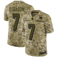Nike Cincinnati Bengals #7 Boomer Esiason Camo Youth Stitched NFL Limited 2018 Salute to Service Jersey