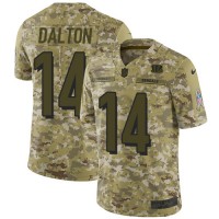 Nike Cincinnati Bengals #14 Andy Dalton Camo Youth Stitched NFL Limited 2018 Salute to Service Jersey
