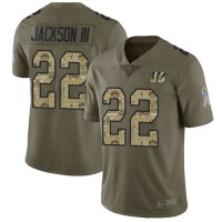 Nike Cincinnati Bengals #22 William Jackson III Olive/Camo Youth Stitched NFL Limited 2017 Salute to Service Jersey