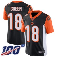 Nike Cincinnati Bengals #18 A.J. Green Black Team Color Youth Stitched NFL 100th Season Vapor Limited Jersey
