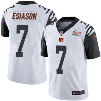 Nike Cincinnati Bengals #7 Boomer Esiason White Super Bowl LVI Patch Youth Stitched NFL Limited Rush Jersey