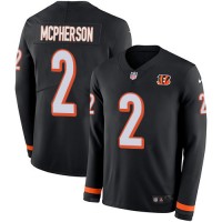 Nike Cincinnati Bengals #2 Evan McPherson Black Team Color Youth Stitched NFL Limited Therma Long Sleeve Jersey